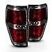 AKKON - For [Red Smoked] 2009-2014 Ford F-150 F150 Styleside Pickup Truck Rear Tail Lights Brake Lamps