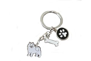 Harikaji Dog Keychain Ring, Cool Cute Pet Dog Keyring Bag Charm Mini Metal Key Ring Keyfob