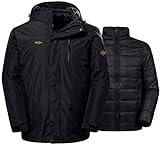Wantdo Men's Winter Ski Jacket Water Resistant Windproof 3 In 1 Jacket Puff Liner
