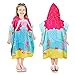 Catalonia Mermaid Hooded Bath Towel for Girl 2-6 Years Old,100% Cotton Swim Poncho Towel, Sand Proof Beach Pool Towel for Child Kids Toddler