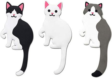 Amazon 粘着フック かわいい 動物フック 貼り付け跡なし 繰り返し使用可能 冷蔵庫飾り 強力粘着力 3個セット 猫3個セット フック オンライン通販