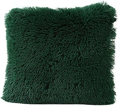 Lishy Throw Pillow Case Sofa Waist Square Cushion Cover Soft Comfortable Home Decoration (Army Green)