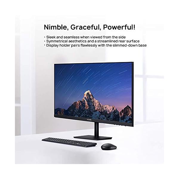 HUAWEI-Display-238-Inch-Monitor-Full-HD-1080P-FullView-Display-72-NTSC-Colour-Gamut-57-mm-Bezels-90-Screen-to-Body-Ratio-178-Viewing-Angle-Low-Blue-Light-Flicker-Free-Black HUAWEI AD80HW Display 24 Inch Monitor Full HD 1080P - Ultra-Slim Bezels with 90% Screen to Body Ratio - Low Blue Light…
