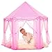 Sherosa Kids Indoor Princess Castle Play Tent - Outdoor Large Children Playhouse with LED Star Lights Presents For Child Toddlers Pink
