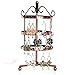 HomRing Earring Holder, 3 Tiers Rotating Spin 72 Pairs Earring Organizer Jewelry Display Stand Rack for Home Shore (Black)