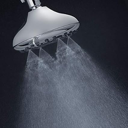 ALTON ABS 6-Function Overhead Shower with Mist and Massage Flow and Adjustable Joint (Chrome, 5-inch)