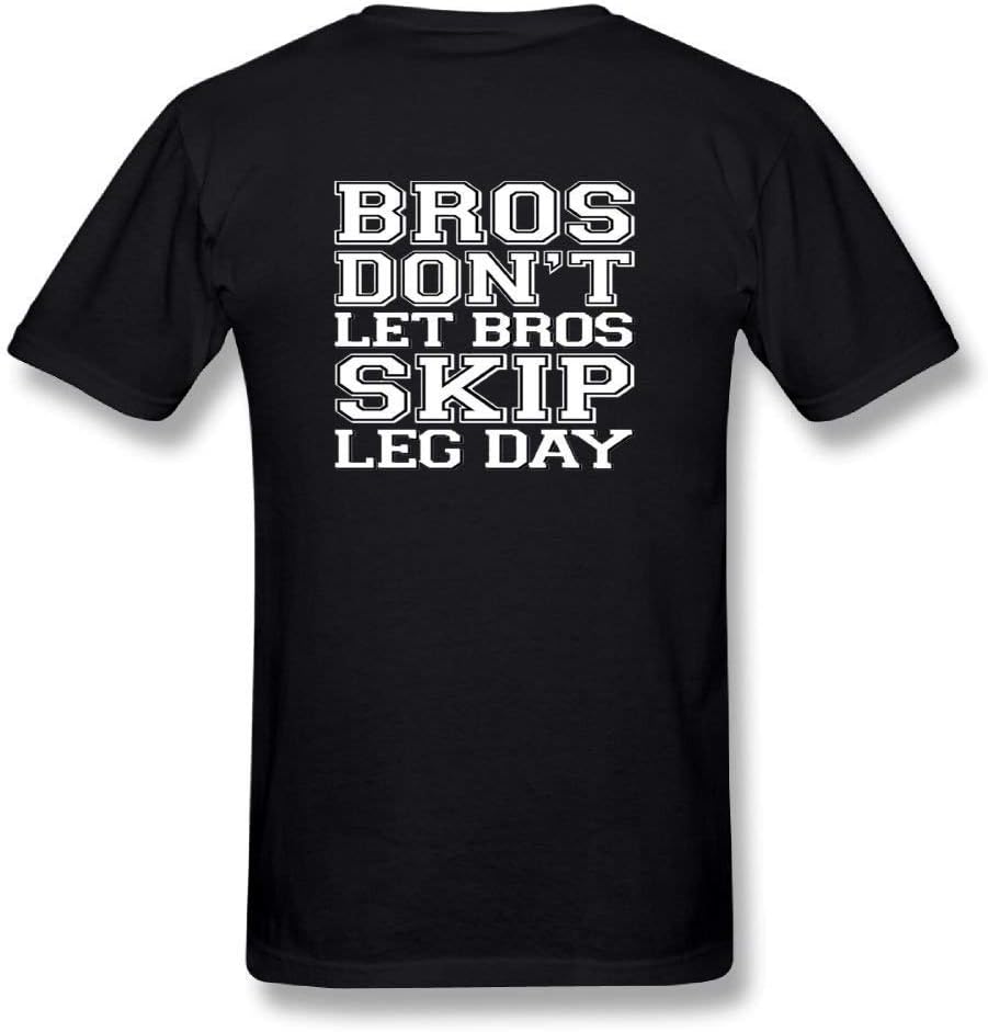 Men Bros Don't Let Bros Skip Leg Day Short Sleeve Crew Neck T Shirt