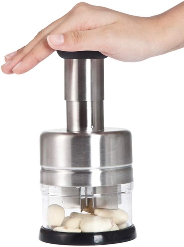 Trita Aglio Manuale In Acciaio - Tritatutto Per Erbe E Noci - Foto 5