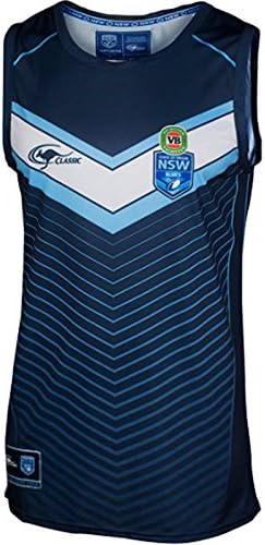 NSW New South Wales Blues Rugby League Sublimated Singlet / Vest