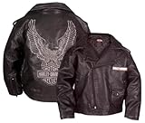 Harley-Davidson Boys Youth Upwing Eagle H-DMC Biker Jacket Black