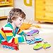 Peradix Play Vehicles Magnetic Musical Cars Set Speedboat Train Plane Kits with Light and Music, Push to Go Construction Vehicles Cars Toy Best Gifts for Toddlers Kids