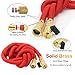 IBeaty 50ft Expanding Hose, Upgraded Strongest Expandable Garden Hose Double Latex Core Extra Strength Fabric and Solid Brass Connector with 9-Pattern Spray Nozzle (50FT, Red)