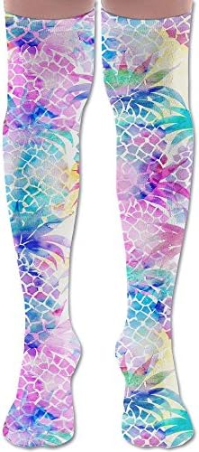 Watercolor Pineapple Fancy Dream Casual Unisex Sock Over Knee High Socks Long Athletic Sport Tube Socks