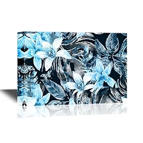 Canvas Wall Art - Abstract Floral Pattern - Gallery Wrap Modern Home Art | Ready to Hang - 12x18 inches