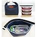 YJYdada Waterproof Thermal Cooler Insulated Lunch Box Portable Tote Storage Picnic Bags (Navy)