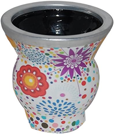 Glass Yerba Mate Gourd (Flowers)