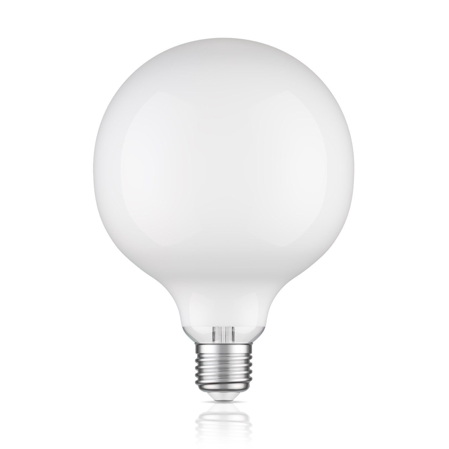 ledscom.de E27 LED Bulb, G125, Warm White (2700 K), 6,2 W, 845lm, Frosted Glass Extra matt