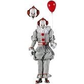 NECA 2017 IT: Pennywise - 8" Clothed Scale Action Figure | IT 2017 8 Inch Action Figure Retro Clothed Series - Pennywise