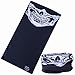 12-in-1 Versatile Outdoors Headwear - Works as Half Skull Tube Face Mask, Neck Gaiter, Motorcycle Headband, Bandana, Balaclava, Helmet Liner. Seamless & Moisture Wicking Microfiber for Riding, Cycling