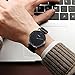 SINOBI Men's Black Quartz Wrist Watch Ultra Thin Case with Minimalist Analog Display Leather & Milanese Band