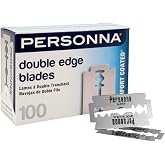 Personna DE Stainless Steel Double Edge Blades - 2.875" Length, 2" Width, 1.0625" Height, 100-Pack - 60-0257-NUPC