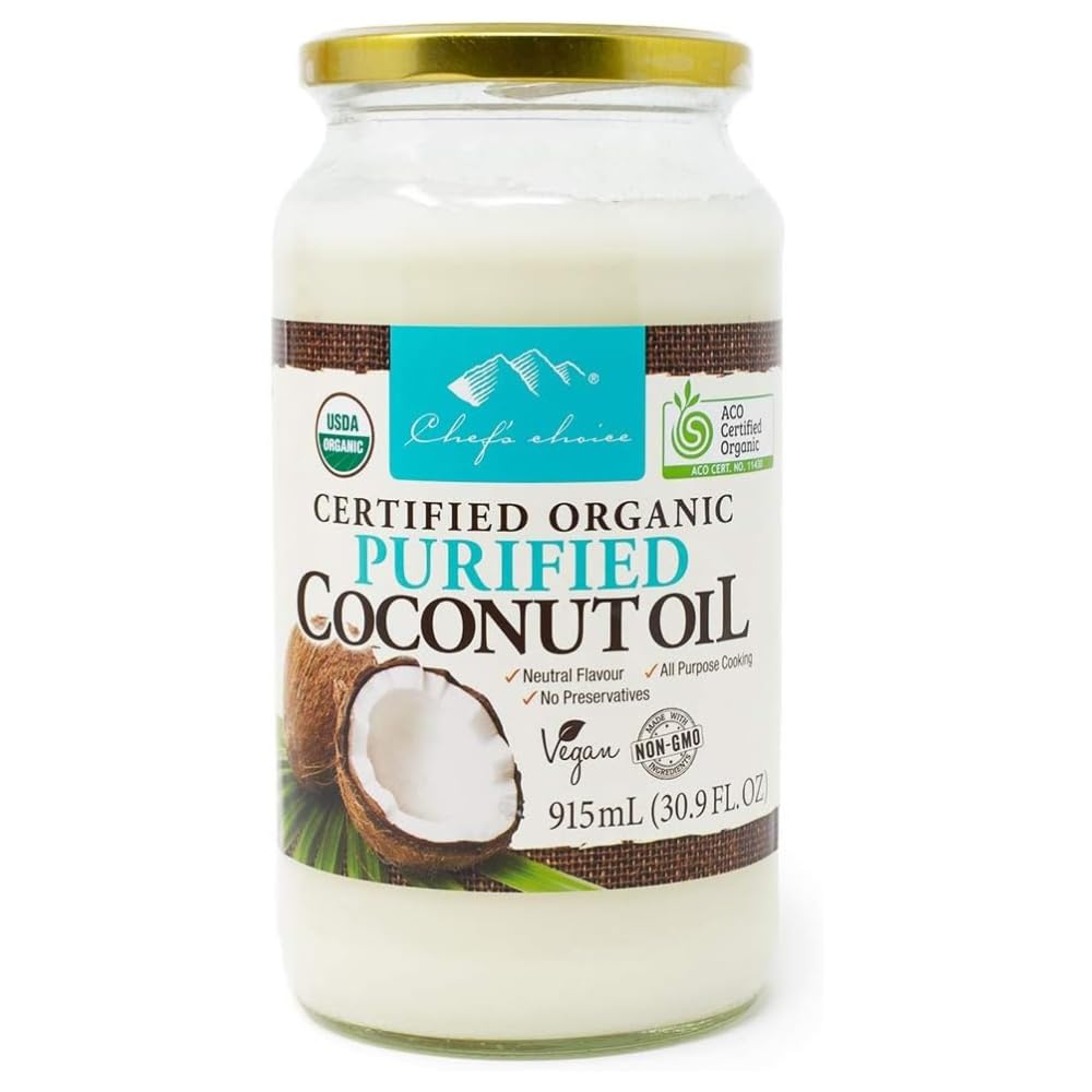 シェフズチョイス 有機 ココナッツオイル 915ml 無香タイプ Organic Coconut Oil Purified (915ml, 6, 個) の商品画像