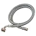Eastman 41043 Stainless Steel Dishwasher Connector, 3/8" COMP x 3/8" FHT, 6 Ft, Chrome