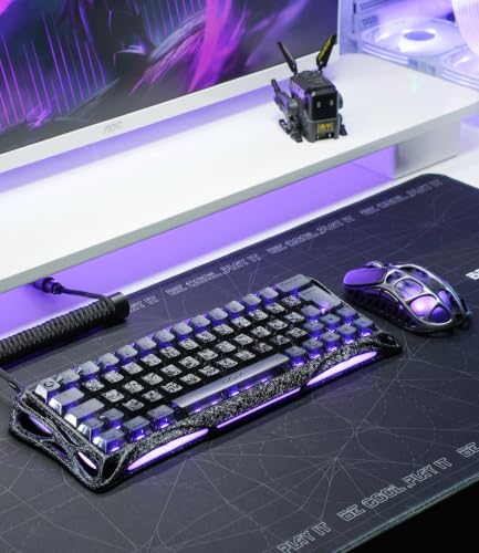 GravaStar Mercury V60 PRO Hall Effect Gaming Tastatur im QWERTZ-Layout, 8K | Gaming Tastatur mit Rapid Trigger, SOCD, CNC-Aluminiumgehäuse und anpassbarer RGB für FPS-Gaming(Cyber Frost Schwarz)