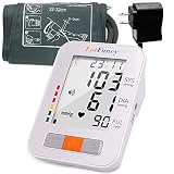 LotFancy Talking Blood Pressure Monitor Machine with AC Adapter and Upper Arm BP Cuff, 2 User Mode, IHB Detector, Easy to Read LCD, FDA Approved (Talking + Adapter + M Cuff 9 -13 Inches)