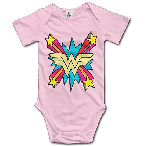 Wonder Girl Logo - POY-SAIN Fashion Infant Toddler Romper Suit Climb Clothes Size24 Months Pink