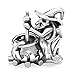 Authentic BELLA FASCINI Wicked Witch & Cauldron Halloween Charm Bead - 925 Silver Fits European Bracelets