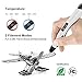 SUNLU 3D Pen, 3D Printing Drawing Printer Pen with LED Display and Stepless Speed Control Safety Low Temperature 3D Pen for Kids and Adults with Create Stencils Book,Great Gift for All Age, White