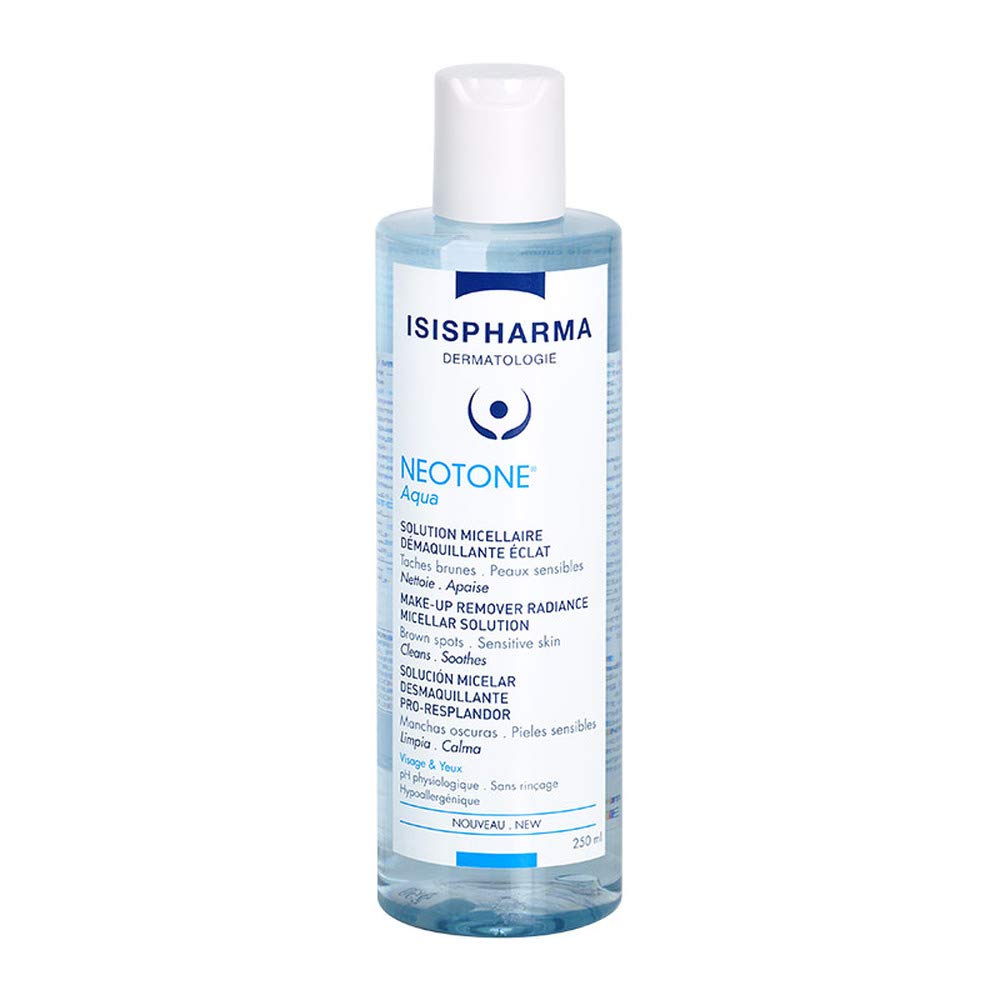 ISISPHARMA NEOTONE AQUA - Micellar water Cleansing Solution and Makeup remover - For sensitive skin - Makes your Skin Soft Radiant - Glass skin Effect - Made in France