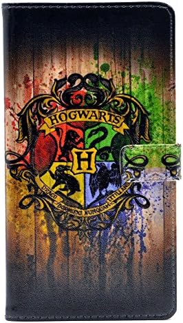 YHB Galaxy S9 Plus Case Hogwarts Watercolor Art Pattern Leather Wallet Credit Card Holder Pouch Flip Stand Case Cover for Samsung Galaxy S9 Plus