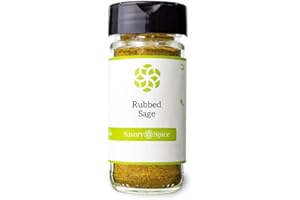 SAVORY SPICE SHOP Savory Spice Rubbed Sage - Sage Seasoning for Cooking Sausage, Turkey, Steak, and Seafood - Flavor Dressings, Sauces, Soups, and Stuffing - Vegan, Gluten-Free, No MSG (Jar - Net: 0.75 oz)