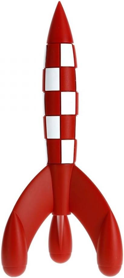 Moulinsart Raket statue Tintin, Red/White, 17 cm, 42615
