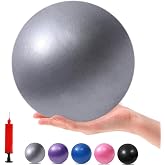 BRATAA Small Exercise Yoga Ball for Pilates, Barre &amp; Physical Therapy &ndash; Includes Air Pump, Anti-Burst, Easy to Inflate&ndash; Home &amp; Gym Fitness Accessory