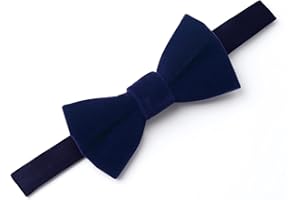 PACGOTH Pre-Tied Velvet Bow Ties for Toddlers - Solid, Adjustable Child Bow Ties With Gift Box