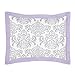 Lavender, Gray and White Elizabeth Damask Print Girl Toddler Bedding Children and Kids 5pc Set