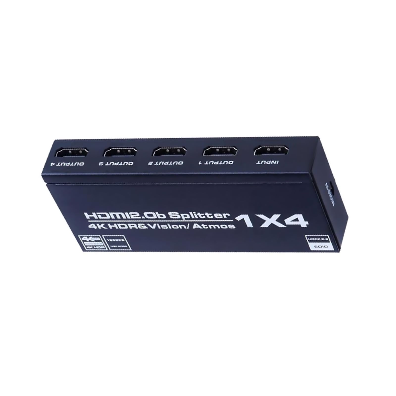MOOKEENONE 4K* 2K@60Hz 1 X 4 HDMI Splitter 1 in 4 Out 4 Port 8K60Hz with Extended Display and Mirror Mode MST SST Hub Multi Monitor Splitter Support HDCP 2.2 EDID