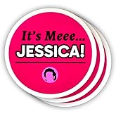 (3 Pcs) It's Me Jessica Sticker Sarcastic Motivational Sayings Humorous Quote Vinyl Decal for Kindle, Laptop, Water Bottle, Phone Hard Hat, Meme Quote Sticker 3 inch