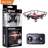 HOLIDAY SPECIAL! Contixo F2 Mini Pocket Drone 4CH 6 Axis Gyro RC Micro Quadcopter with 3D Flip, Intelligent Fixed Altitude (Red) - Best Gift For Christmas