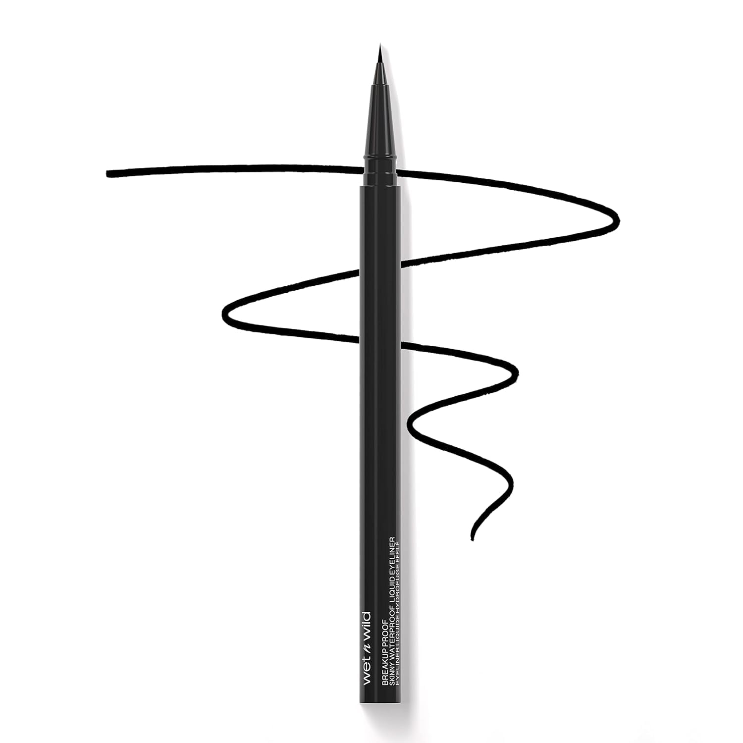 Photo 1 of wet n wild Mega Last Breakup Proof Liquid Eyeliner - Ultra-Fine Brush, Waterproof, Long-Lasting - Cruelty-Free & Vegan - Ultra Black