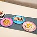 MICHLEY 4-Piece Dinner Plate Set Multicolor, Dishwasher Safe, BPA free Tritan Plastic Dessert Plates