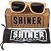 Shiner Bamboo Wood Polarized Sunglasses - UV400 Lenses, Wayfarer Style (Bamboo, Black)