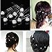 ReNext 50 Pcs Wedding Bridal Artificial Pearl Flower Crystal Hair Pins Clips Bridesmaid