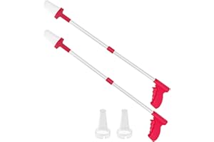 Vanwoke 2pcs Spider and Insect Catcher 83cm Long-Handled Spider Catcher and Release,Indoor and Outdoor Toy for Kids Playing,Insect Catcher for Home Office Garden Camping Beach,Red