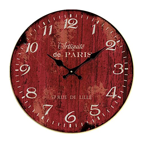 Cloud Clock Retro Round Sun Movement Sweep Seconds Silent Wall Clock B 16-Inch(Diameter 40Cm£