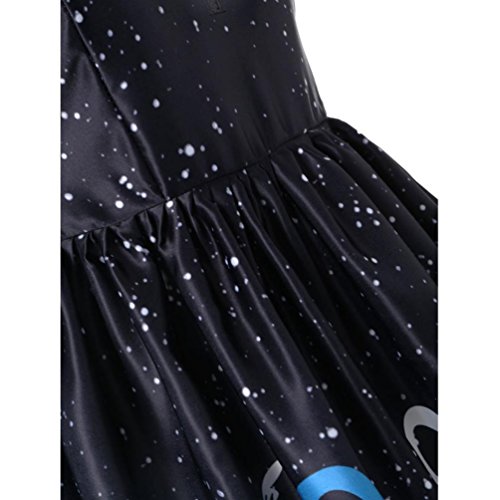 image for Elogoog Women's Vintage Printing Casual Lace Sleeveless Plus Size Part