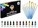 Paint Acrylic Paint Set & BONUS Paint Brushes Set for Artists - Gift for Artists - Paint for Canvas, Wood, Glass, Ceramic, Fabric, Crafts, Nails, Rocks, Models. Heavy Body Acrylic Paint Kit (12 Piece)